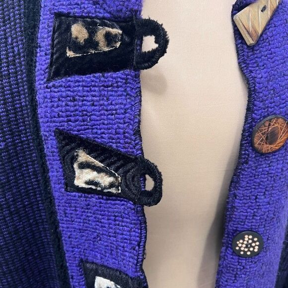 Lee Andersen Womens Large Cardigan Lagenlook Art to Wear Grannycore Boho USA - Picture 7 of 13